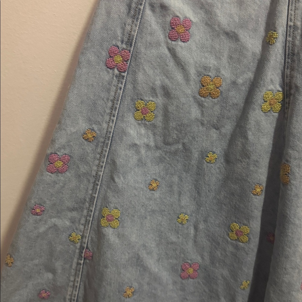 Zara Kids Blue Dress with Floral Print - Picture 2 of 5